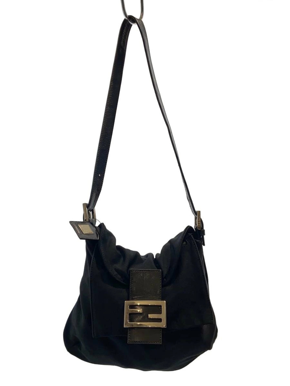 Fendi Mamma Baguette handbag black neoprene body